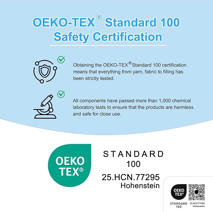 YOUR MOON Soft Pillow Standard for Sleeping, Super Soft Support Down Alternative Pillow, 100% Cotton Shell Luxury Comfy Fluffy Bed Pillows for Sleep(Gray)