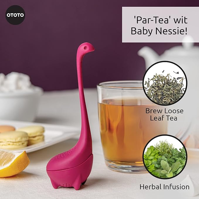 Cute Tea Infuser by OTOTO - Loose Leaf Tea Steeper, Tea Accessories, Tea Diffusers, Tea Infuser for Loose Leaf Tea, Tea Strainers, Cute Gifts, Tea Gift Set, Kitchen Gifts, Cooking Gadgets