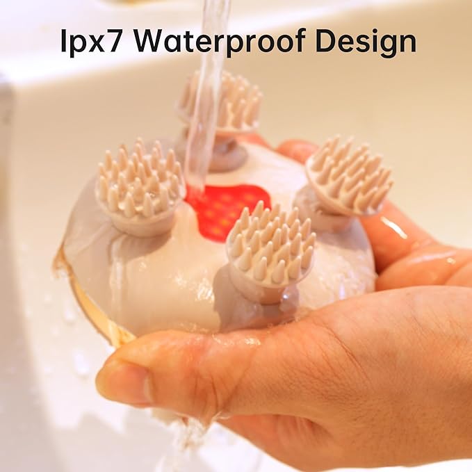 COMFIER Cordless Scalp Massager with 3 kneading Modes, Gifts,Waterproof Head Massage with 8 Claws for Deep Cleansing,Head Scratcher,Body Massager,Cat Massage