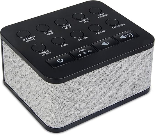 LUXSWAY White Noise Machine, Sleep Sound Machine with 10 Natural Soothing Sounds, Volume Control & 3 Timers Setting, Memory Function Sound Machine for Baby Kids Adults & Home Office Travel