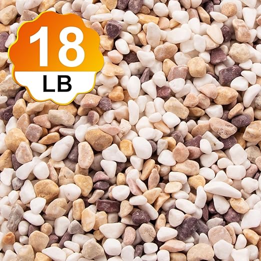 18 Pounds Natural Pea Gravel Pebbles,Small Rocks,Decorative Rocks for Succulents,Aquarium Gravel,Vase Filler,Plants