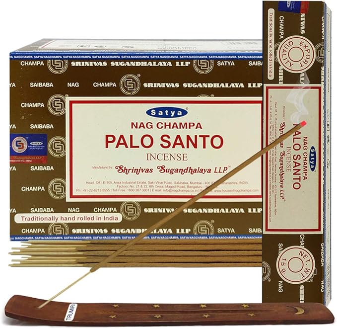 Palo Santo Incense Sticks and Incense Stick Holder Bundle Insence Insense Satya