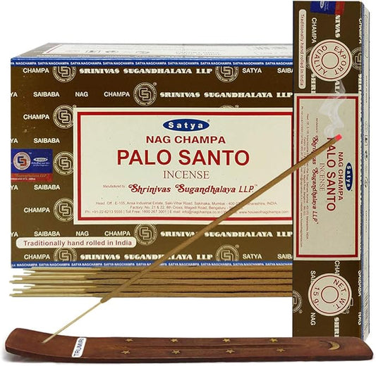 Palo Santo Incense Sticks and Incense Stick Holder Bundle Insence Insense Satya