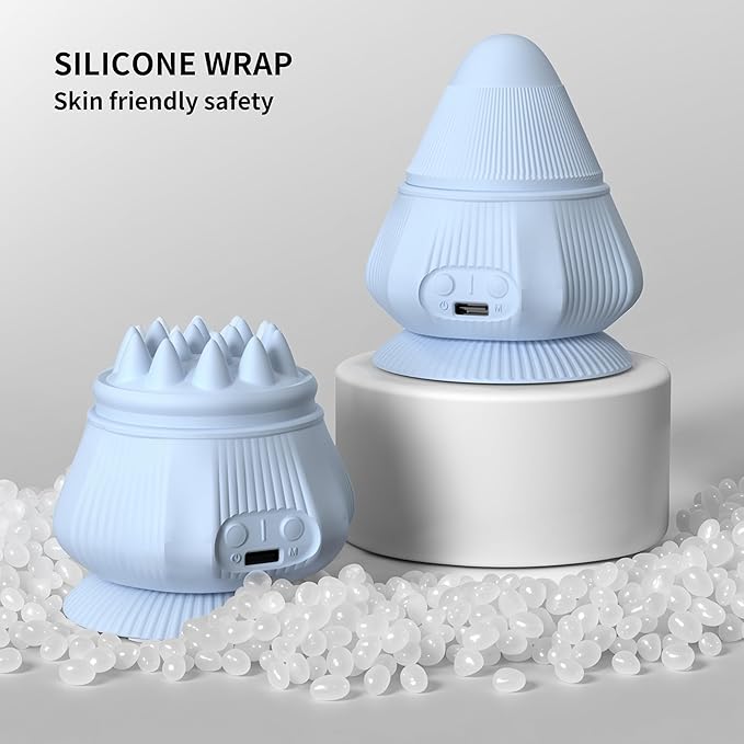 PROIRON Massage Ball with Suction Cup Pinpoint Deep Tissue Muscle Knot & Sore Relief, Vibration & Heating Trigger Point Massage Tool for Back Neck, Self-Massage Tool,4 Massage Heads