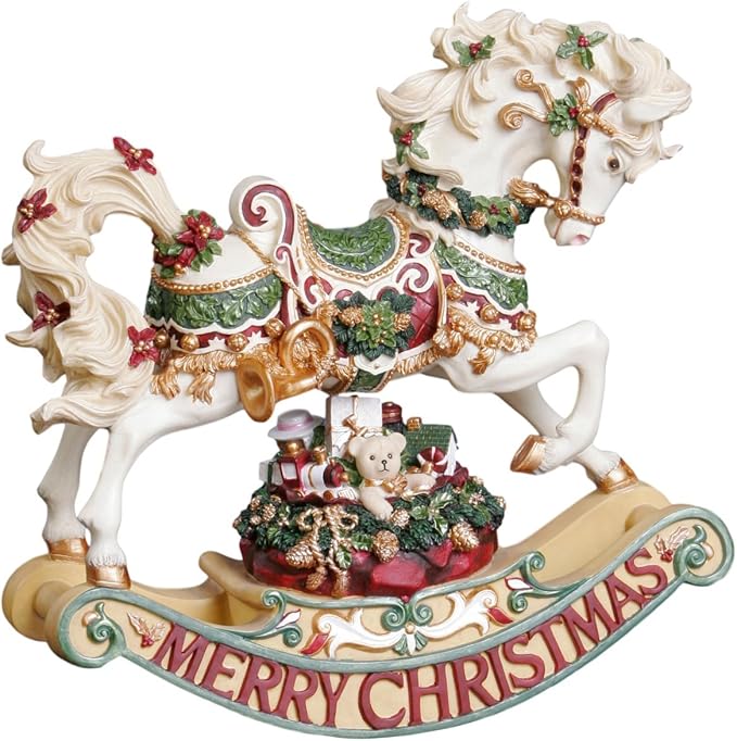 The San Francisco Music Box Company Christmas Rhapsody Rocking Horse Figurine