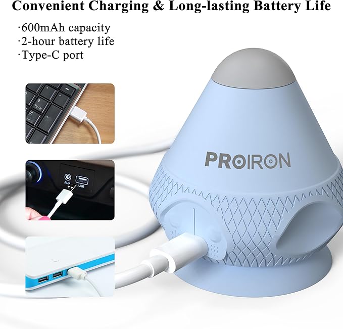 PROIRON Mountable Massage Ball with Suction Cup Pinpoint Deep Tissue Muscle Knot & Sore Relief, Vibration & Heating Trigger Point Massage Tool for Back Neck, Self-Massage Tool