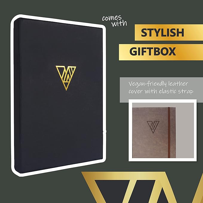 The Vibe Journal 13-Week Guided Mindfulness Journal for Men | Thoughtful Daily Prompts, Practical Exercises, and Habit-Building Tools | A5 Size | Premium Self-Care and Writing Gift