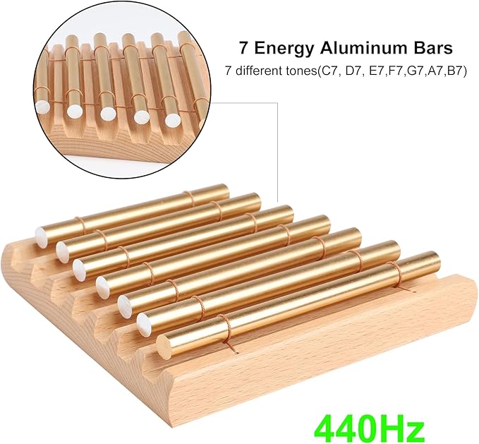 7 Tone Hand Chime Bell Sound Healing Instrument For Yoga Meditation Chakra Relaxation Mindfulness