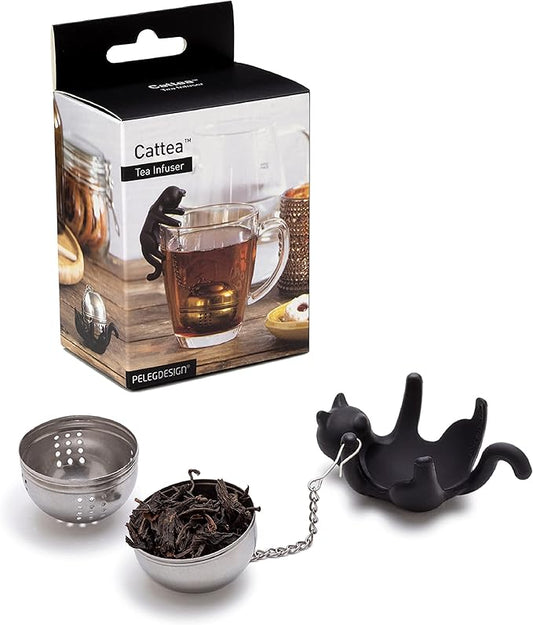 Title Peleg Design Catty Tea Infuser – Cute Stainless Steel Cat Tea Strainer for Loose Leaf Tea | Fun Animal Tea Steeper & Gift for Tea Lovers, Black