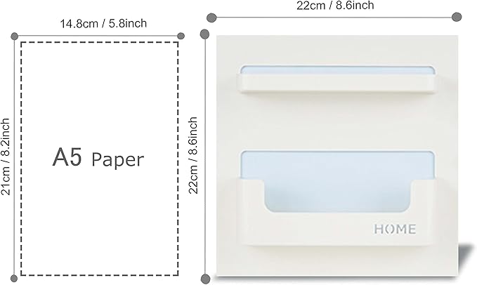 Bedside Shelf Accessories Organizer- Wall Mount Self Stick On,Ideal for Glasses,Remote,Earphone, Cell Phone Charger,Manicure Kit