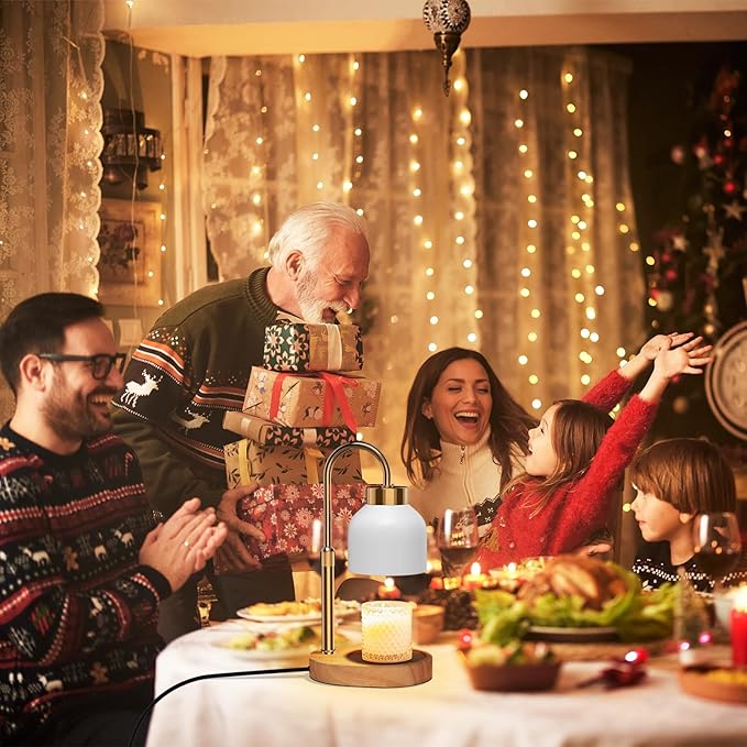 Candle Warmer Lamp, with Timer Dimmer, Height and Brightness Adjustable, Modern Electric Wax Warmer for Women Mom, Best Birthday and House Warming Gift for New Home Decor