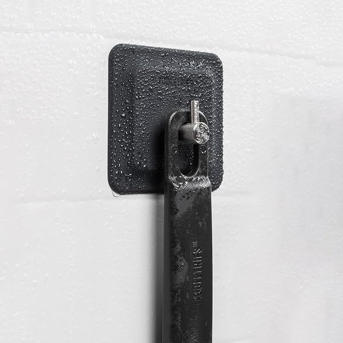 TOOLETRIES Silicone Back Scrubber with Hook - Exfoliating Shower Brush, Back Washer for Men, Durable Back Brush with Long Handle - Long Lasting Bath & Shower Accessories - Charcoal