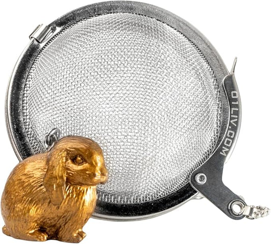 Tea Strainers For Loose Tea Stainless Steel Tea Ball Infuser Tea Ball For Loose Leaf Tea Infuser For Loose Leaf Tea Loose Leaf Tea Steeper Cute Tea Infuser Gift (Bunny)