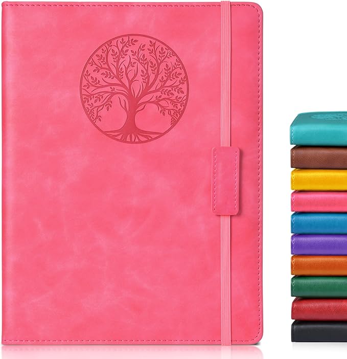 Lined Journal Notebook for Women Men,256 Pages B5 Large Hardcover Leather Journals for Writing,Travel,Business,Work,School,College Ruled Notebooks for Note Taking,Diary Notepad 7.8"×10.2"