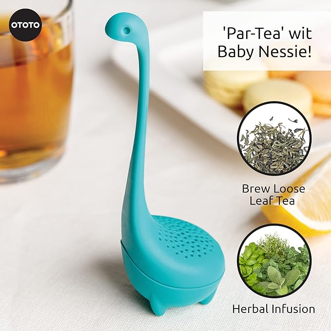 Cute Tea Infuser by OTOTO - Loose Leaf Tea Steeper, Tea Accessories, Tea Diffusers, Tea Infuser for Loose Leaf Tea, Tea Strainers, Cute Gifts, Tea Gift Set, Kitchen Gifts, Cooking Gadgets
