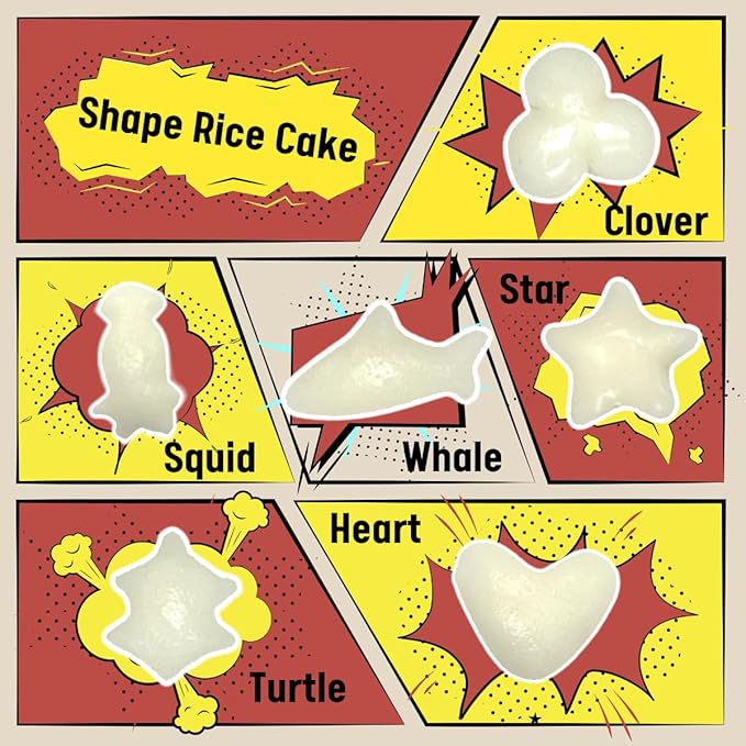 Korean Rice Cake, Tteokbokki, Fun-Shaped & Chewy, 1 Pack (2 Individual Package) Vegan, Non-GMO, Gluten-Free, Easy to Cook, 14.10oz per Pack (2 Pack) (28.2 OZ)