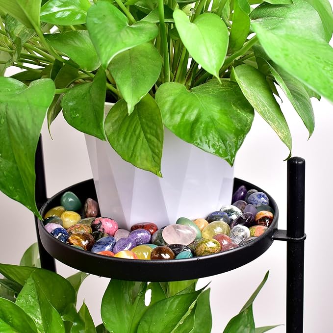 Polished Stone Set Yooperlite Crystals, 0.8" Handpicked Tumbled Gemstones Rocks, Pebbles for Reiki, Chakra, Healing, Home Decor