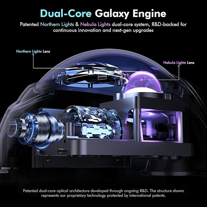 Rossetta Galaxy Projector, Star Projector for Bedroom with Bluetooth Speaker & White Noise, Remote, Timer, Night Light for Kids Room Decor, Party, Birthday & Christmas Gifts for Adults Teen Girls Boys