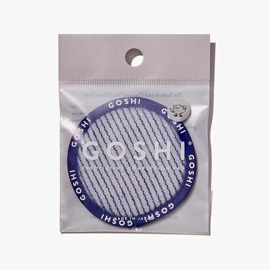 GOSHI Exfoliating Complexion Pads - Reusable, Rapid-Drying, Soft Exfoliating Face Scrubber for All Skin Types - Blue - Made in Japan