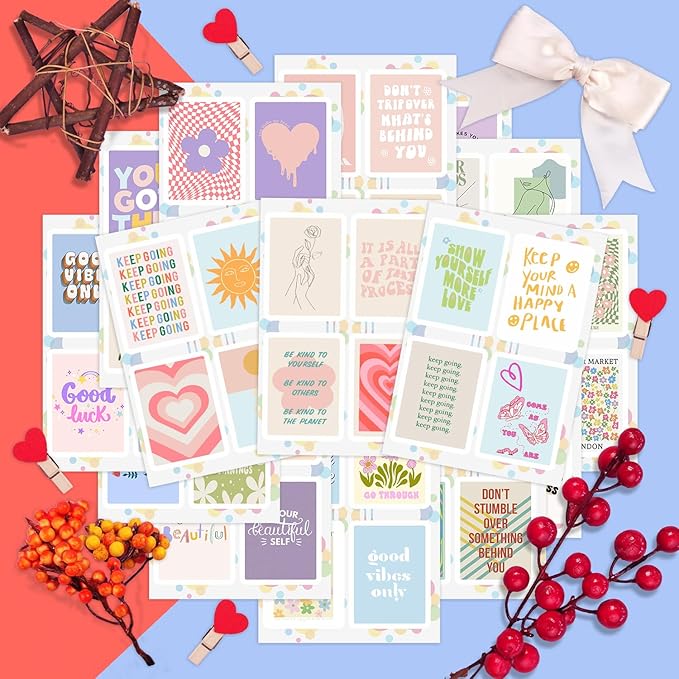 Aesthetic Stickers Pastel - Pink Coquette Quote Stickers - Inspirational Quote Party Favors & Decorations, Waterproof Vinyl Decal, Motivational Sayings