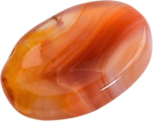 Red Onyx Worry Stones – Crystal Thumb Worry Stone for Anguish, Stress – Relaxing & Soothing Balance Stones for Meditation, Relief – Healing Stones & Crystals for Men, Women
