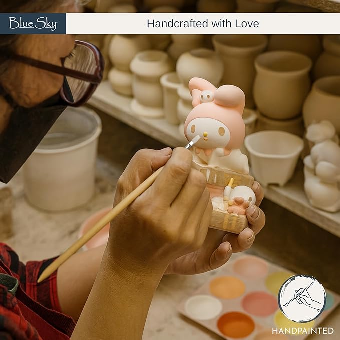 Blue Sky Clayworks My Melody Spooky Library Figurine, 5.5" L x 4.75" W x 7.125" H Created