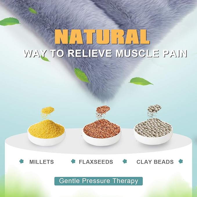 UNCN Microwave Heating Pad 7x17 Inches | Microwavable Heat Pad for Pain Relief | Reusable Bean Bag | Weighted Hot Pack for Neck, Shoulder, Cramps, Back | Warm Compress