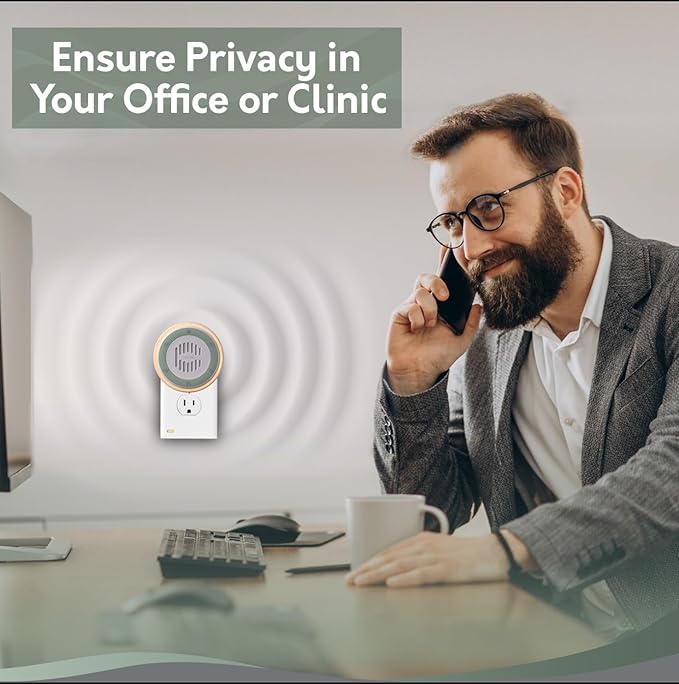 2-Pack Calm Me White Noise Sound Machine for Office Privacy & Noise Canceling, Plug in Fan Noise Machine for Therapy Offices, Healthcare Practices, Clinics & Education, Noise Maker with 20 Sounds.