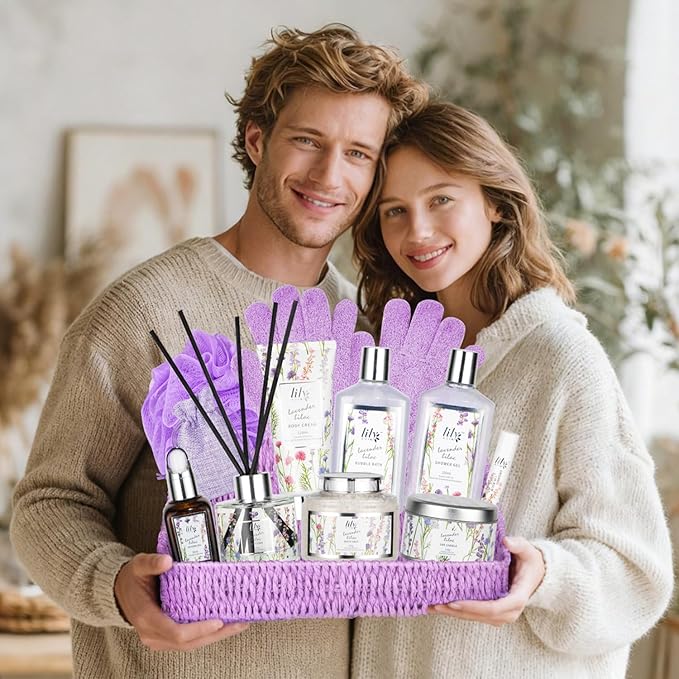 Christmas Gift Basket Set for Women - Ultimate 14-Piece Bath & Body Gift Set, Spa Gift Basket, Bath Collection | Birthday Gift, Mothers Day Gifts for Mom, Perfect Present for Her & Mom All Occasions