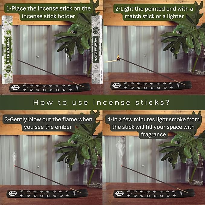 Trumiri Incense Sticks - Combo Pack of 40 Insence-Sticks - 20 Citronella + 20 Lemongrass - Insenses - Insents - Incents - Inscense - Incence - Incienso - All Natural Incense Sticks