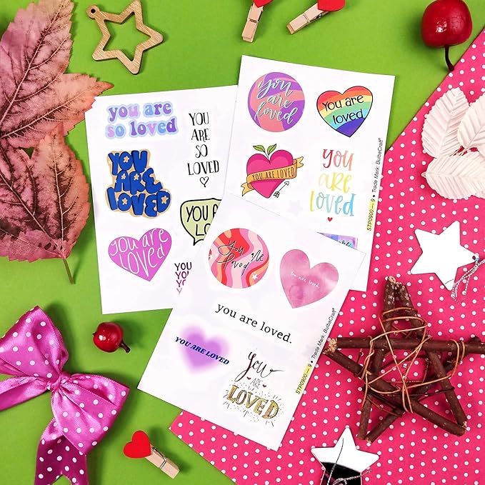 BulbaCraft You are Loved Stickers for Water Bottles - You are Loved Gifts, Gifts for Women & Men