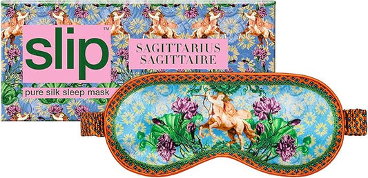 slip Pure Silk Sleep Mask - 100% Pure 22 Momme Mulberry Silk Eye Mask - Comfortable Sleeping Mask with Elastic Band, Zodiac Collection: Sagittarius