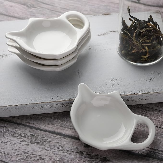 Tea Bag Holder - Teapot Shaped Coasters Set of 12
