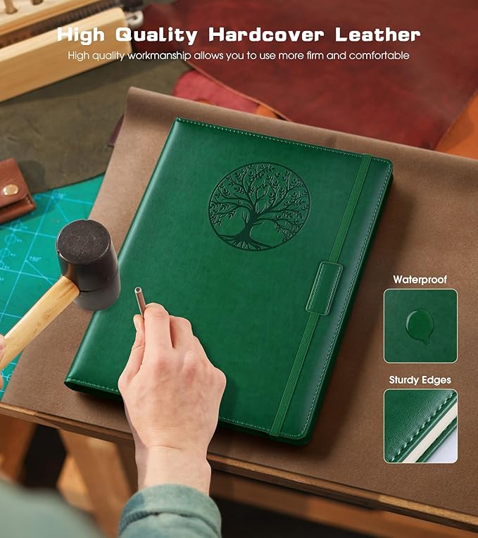 Lined Journal Notebook for Women Men,256 Pages B5 Large Hardcover Leather Journals for Writing,Travel,Business,Work,School,College Ruled Notebooks for Note Taking,Diary Notepad 7.8"×10.2"