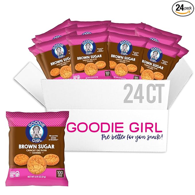 Goodie Girl, Mini Brown Sugar Cookie Snack Packs | Gluten Free, Peanut Free | 100 Calories (24 Pack)
