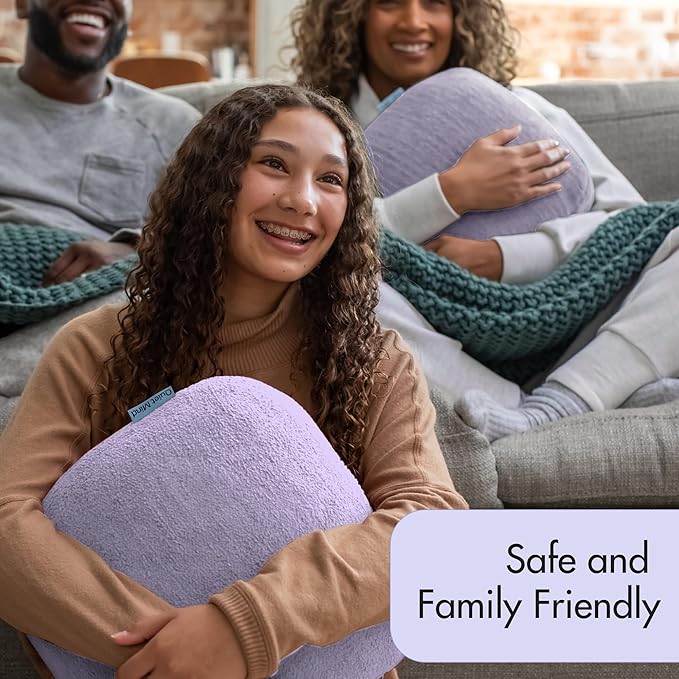 Quiet Mind Lavender Scented Weighted Body Pillow for Kids & Adults, Small (6lb) – Lavendar Infused Aroma with Recycled Glass Beads & Chemical-Free Fabric – Sensory Sleep Cuddle Pillow