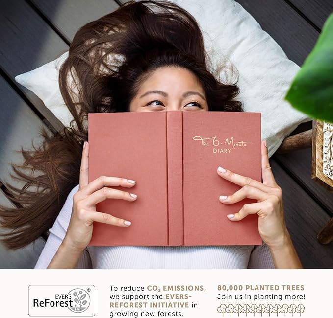 6-Minute Diary – 3-Million-User Gratitude Journal for Women & Men with Prompts – Guided Self Care Book Based on Positive Psychology – Daily Manifestation