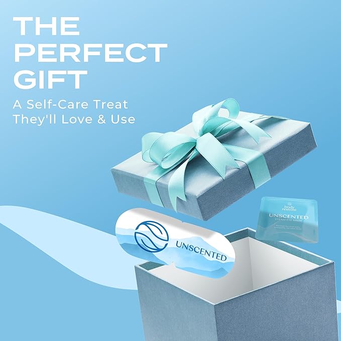 Body Restore Heated Eye Mask for Dry Eyes 5 Pack - Self Heating Warm Compress, Christmas Stocking Stuffers, White Elephant, Birthday Gifts for Women, Men, Stye Eye Treatment, Relaxation - Unscented