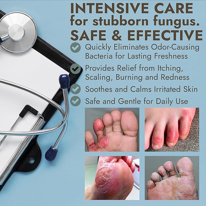 Tea Tree Oil Antifungal Foot Gel | Relieves Jock Itch, Athlete’s Foot & Ringworm | Soothes Itching & Burning | Moisturizes Dry, Cracked Feet | No-Touch Applicator | 1-Week Treatment Option | 20g