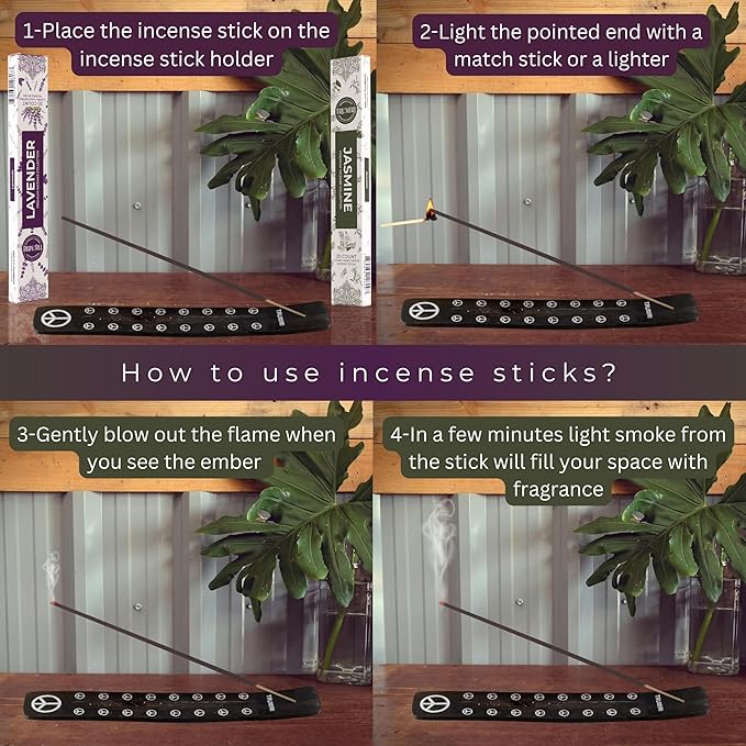 Trumiri Incense Sticks - Combo Pack of 40 Insence-Sticks - 20 Lavender + 20 Jasmine - Insenses - Insents - Incents - Inscense - Incence - Incienso - All Natural Incense Sticks