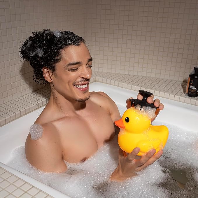 MANSCAPED® The Scalp Buffer Men’s Silicone Head Scrubber – Premium Cleansing & Exfoliating Hair Brush, Ergonomic Handheld Design for Gentle Scalp Massage (1-Pack)