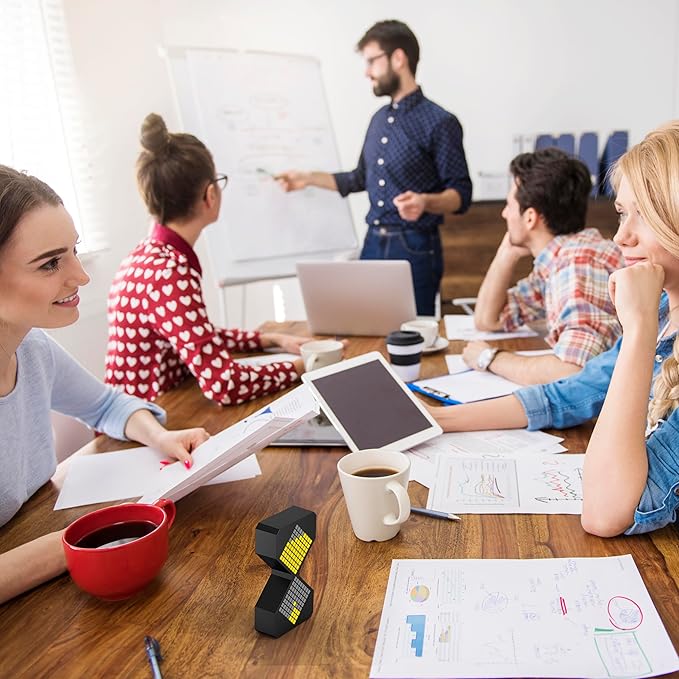 LED Digital Hourglass Timer, FJHEPERPOO 1-30 Minutes Sand Time Can Set Any Minute, A Sensory Toy for Relaxation, DIY Electronic Timer for Kitchen, Room Home Decor (Black)