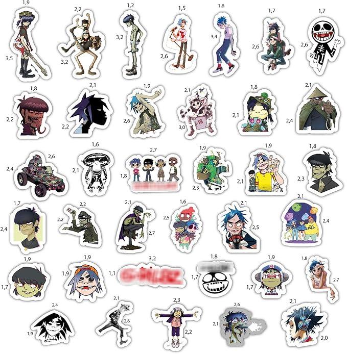 BulbaCraft 36Pcs Rock Band Stickers, Alternative Hip Hop Band Stickers, Guitar Decals, Merchandise, Music Emblems and Decals, Gifts for Women & Men