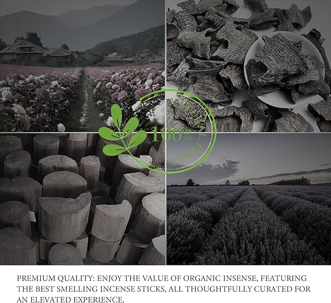 Lavender Incense Sticks – 7 Natural Incense Sticks for Meditation, Spiritual Use and Stress Relief Gifts, Handmade for Air Purification