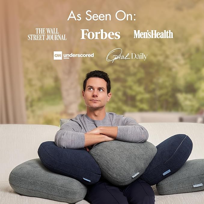 Quiet Mind Weighted Pillow for Adults 6 Lbs - Get Better Sleep - Sustainably Made and Chemical Free - Machine Washable (Small, Cashew)