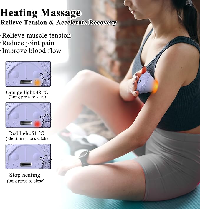 PROIRON Mountable Massage Ball with Suction Cup Pinpoint Deep Tissue Muscle Knot & Sore Relief, Vibration & Heating Trigger Point Massage Tool for Back Neck, Self-Massage Tool