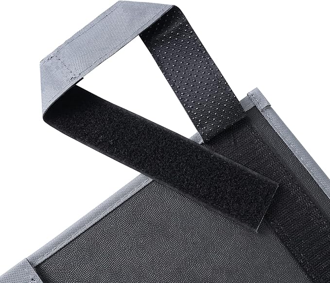 Hanging Bedside Caddy, Bedside Storage Organizer for Magazine, Phone, Remote control (4 Pockets-Grey)