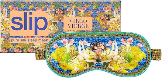 slip Pure Silk Sleep Mask - 100% Pure 22 Momme Mulberry Eye Mask - Comfortable Sleeping Mask with Elastic Band + Silk Filler and Internal Liner, Zodiac Collection: Virgo