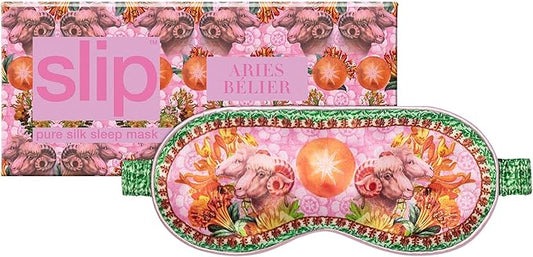 slip Pure Silk Sleep Mask - 100% Pure 22 Momme Mulberry Silk Eye Mask - Comfortable Sleeping Mask with Elastic Band, Zodiac Collection: Aries