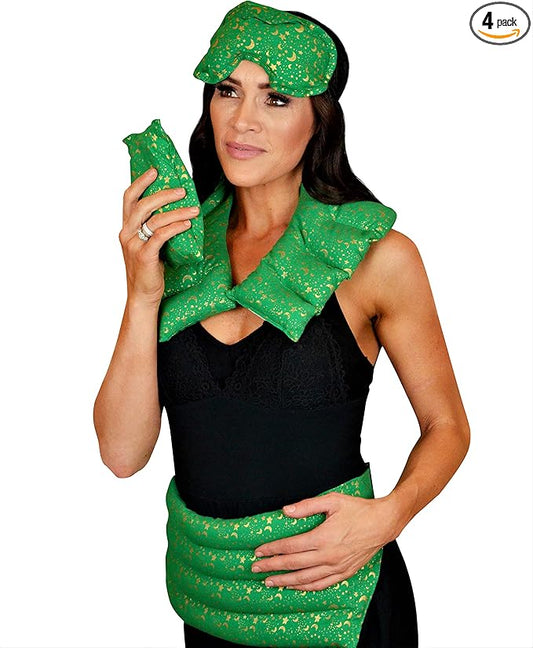 Nature’s Approach Aromatherapy Heating Pad 4-Piece Microwave Heating Pad Set with 12 Soothing Herbs